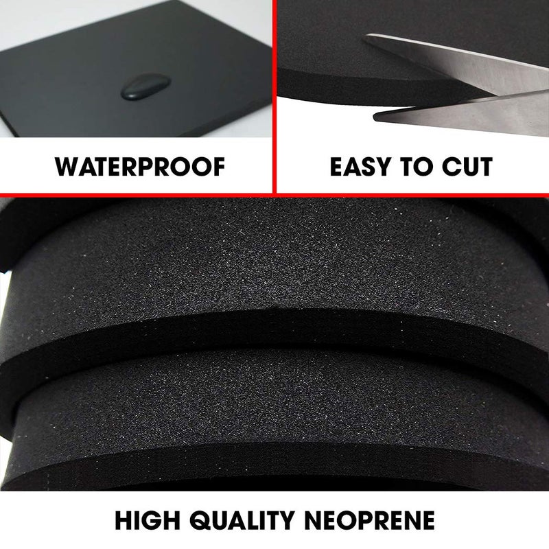 Dualplex Neoprene Sponge Foam Rubber Sheet 15x60 Inches x 1/2" Thick, Perfect Cosplay Roll Padding, DIY Project Sheet - Easy Cut Non-Adhesive Multi-Function Soundproof Rubber Foam - Image 2